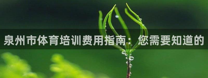 欧陆娱乐客服服务怎么样：泉州市体育培训费用指南：您需要知道的